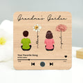 Grandma's Kitchen Grandkids Sitting, Birth Month Flower Personalized Music Fridge Magnet, Heartfelt Gift, Birthday Gift for Grandma