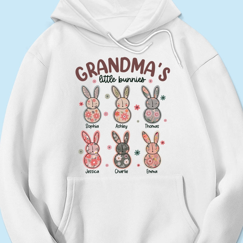 Grandma's Little Bunnies Floral Easter Personalized Shirt