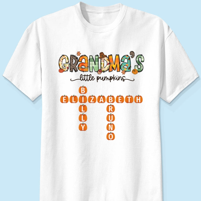 Grandma's Little Pumpkins Fall Season Personalized Shirt