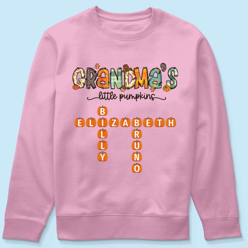Grandma's Little Pumpkins Fall Season Personalized Shirt