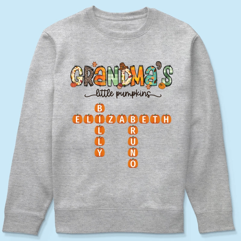 Grandma's Little Pumpkins Fall Season Personalized Shirt