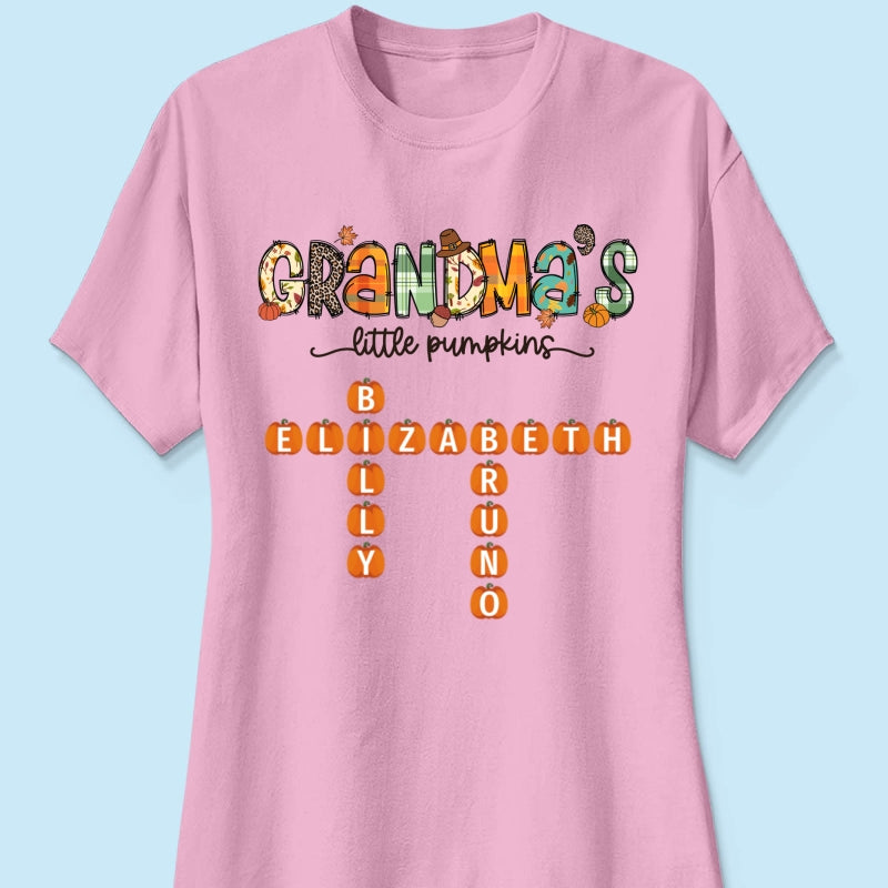 Grandma's Little Pumpkins Fall Season Personalized Shirt