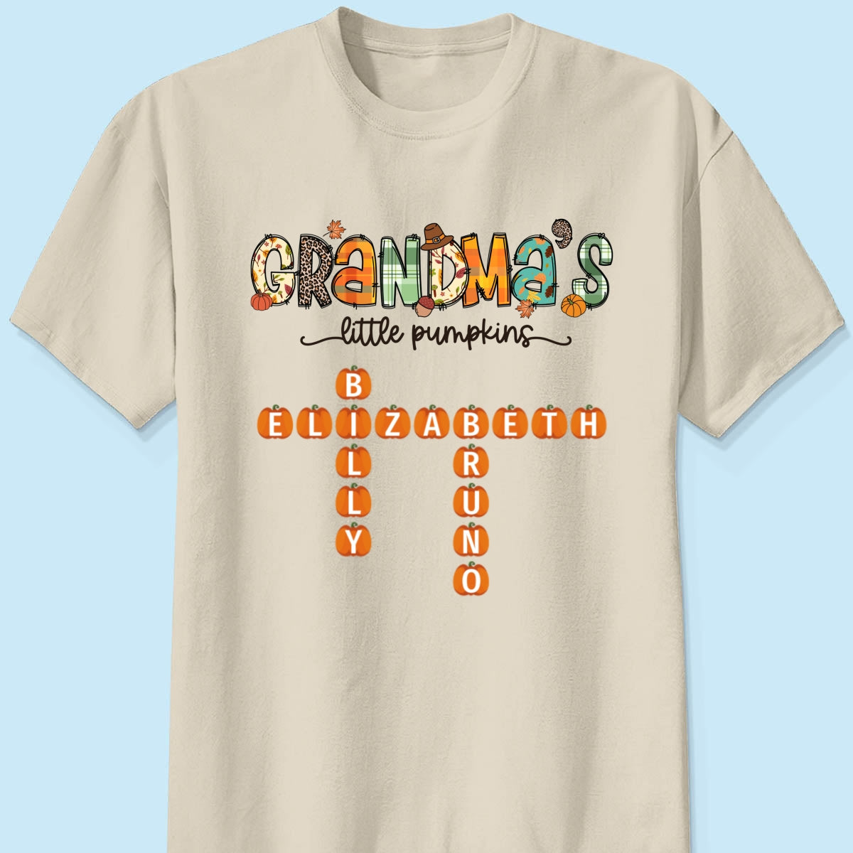 Grandma's Little Pumpkins Fall Season Personalized Shirt