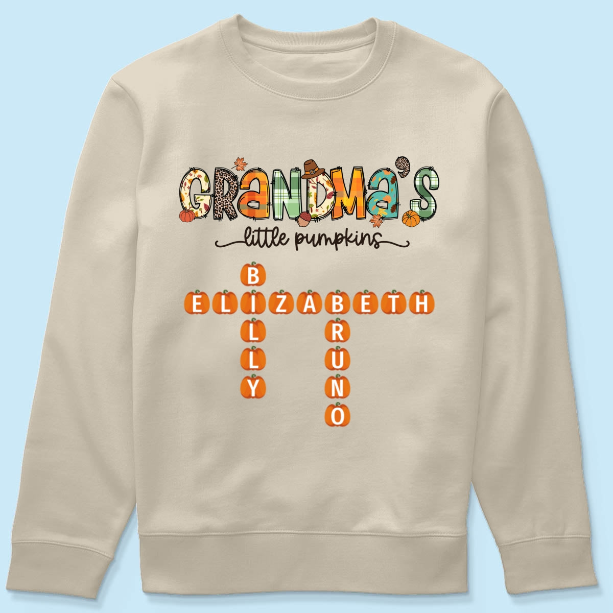 Grandma's Little Pumpkins Fall Season Personalized Shirt