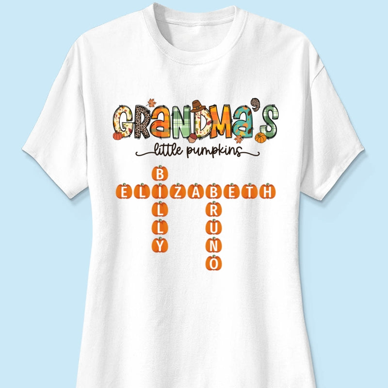 Grandma's Little Pumpkins Fall Season Personalized Shirt