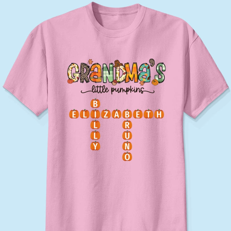Grandma's Little Pumpkins Fall Season Personalized Shirt