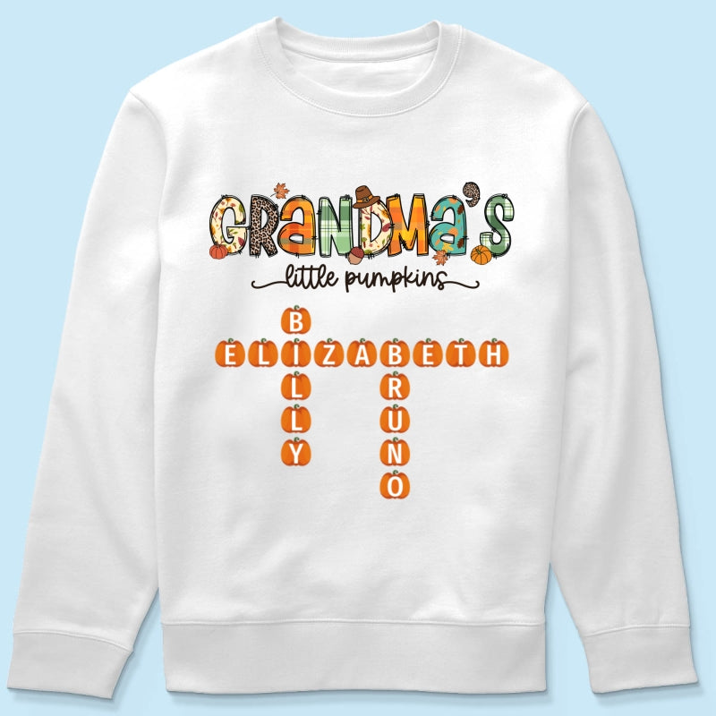 Grandma's Little Pumpkins Fall Season Personalized Shirt