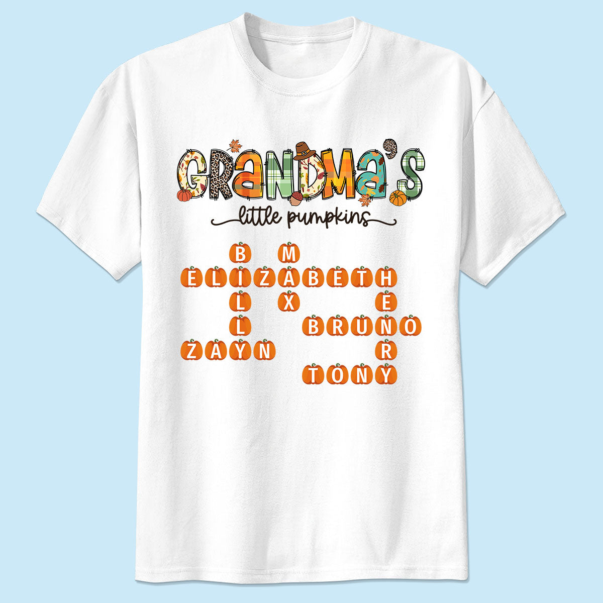 Grandma's Little Pumpkins Fall Season Personalized Shirt