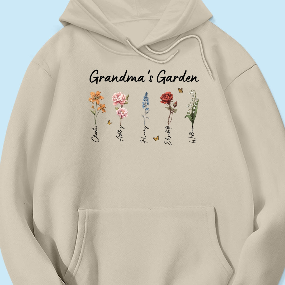 Grandma¡®s Garden Vintage Birth Month Flower Personalized Shirt, Heartfelt Gift For Grandma, Mom, Auntie