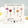 Grandma's Kitchen Birth Month Flower Personalized Music Fridge Magnet, Heartfelt Gift, Birthday Gift for Grandma